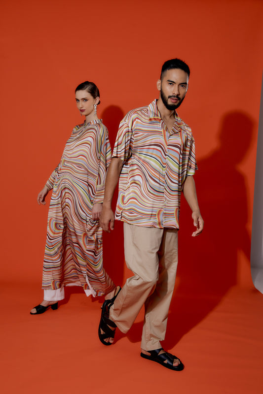 BAINUN MULTICOLOUR SWIRL SHIRT