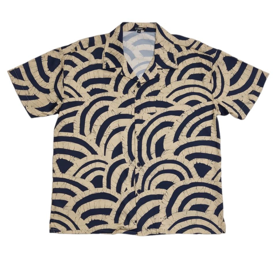 WAQIA BLUE SHIBORI SHIRT