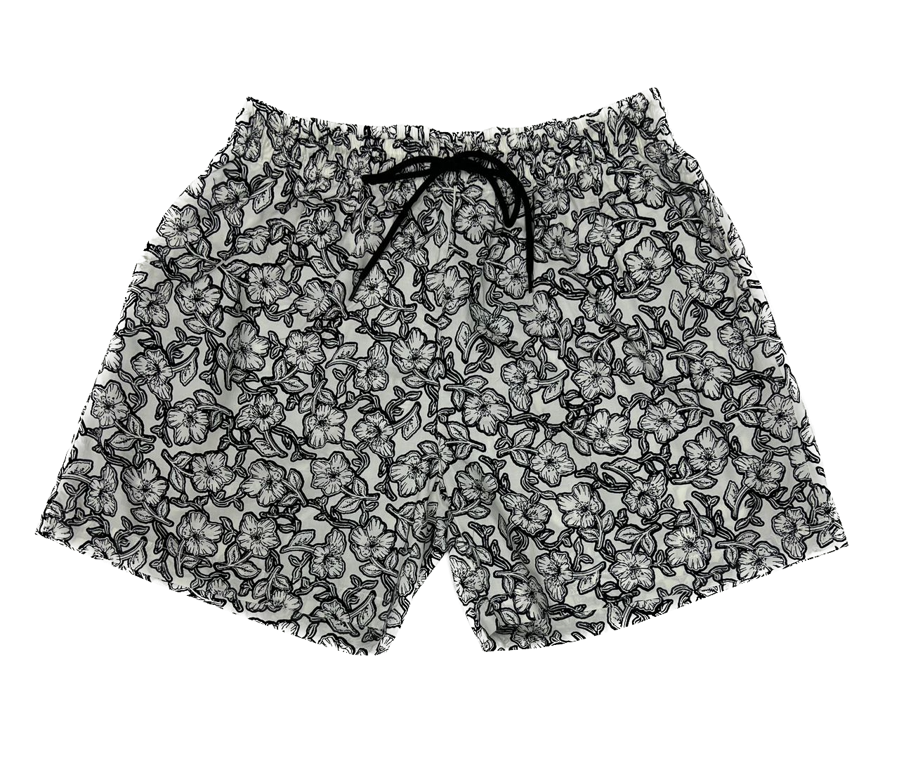 White Cherry Blossom Shorts