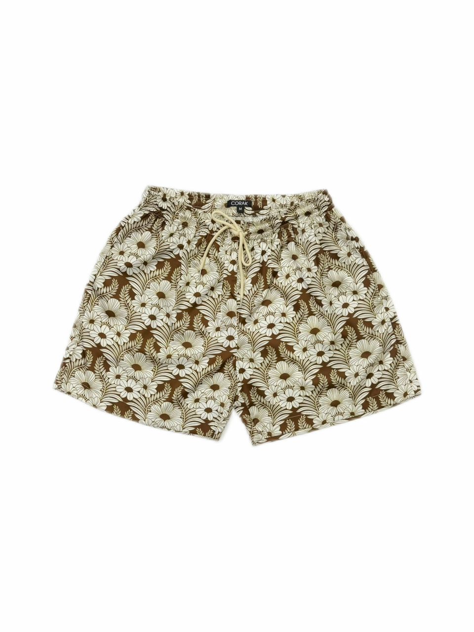 Cream Dynasty Flower Shorts