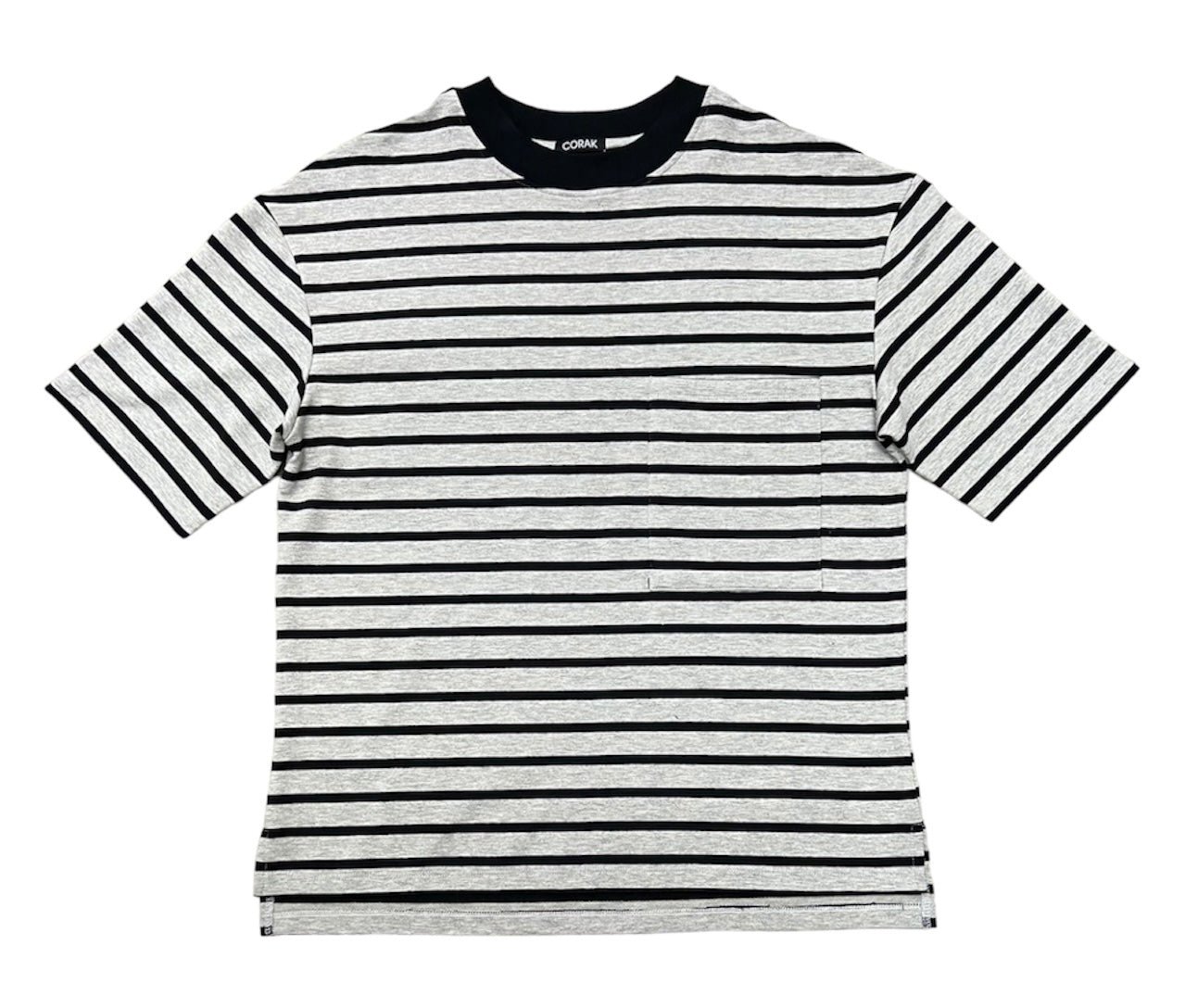 Grey & Black Stripe Tee