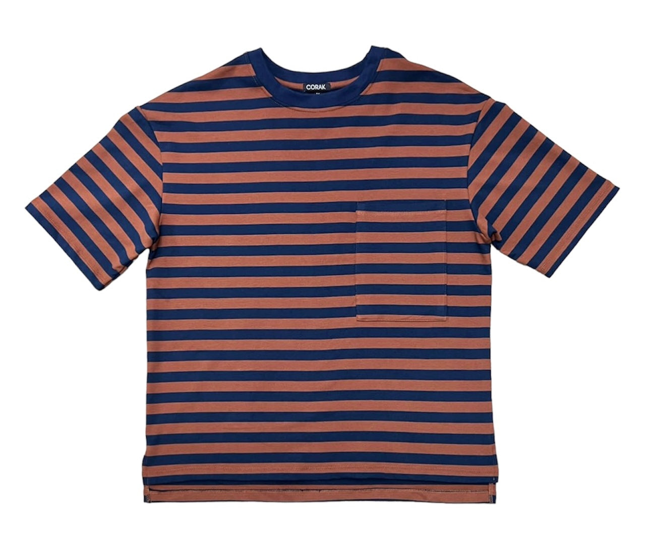 Brown & Navy Stripe Tee