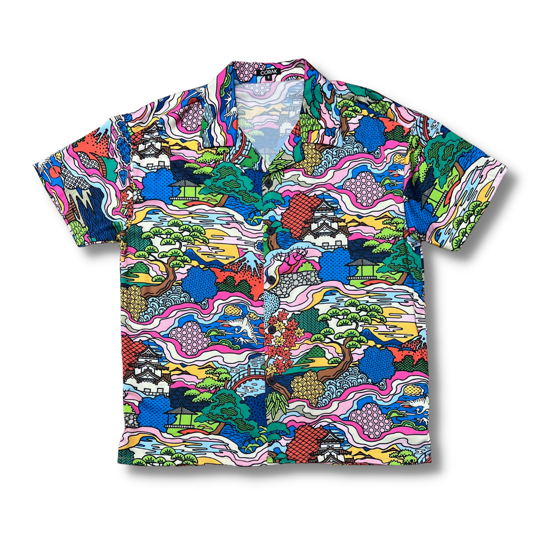 Japan Scenery Hawaiian Set