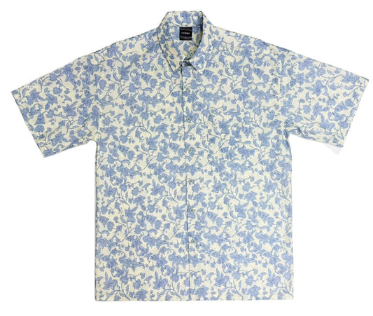 Aged Blue Floral Shirt