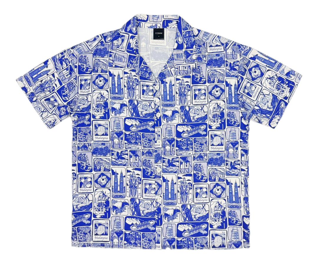 Blue Malaysia Scenery Hawaiian Shirt