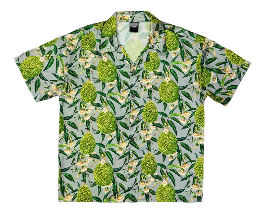 Durian Grey Hawaiian Shirt
