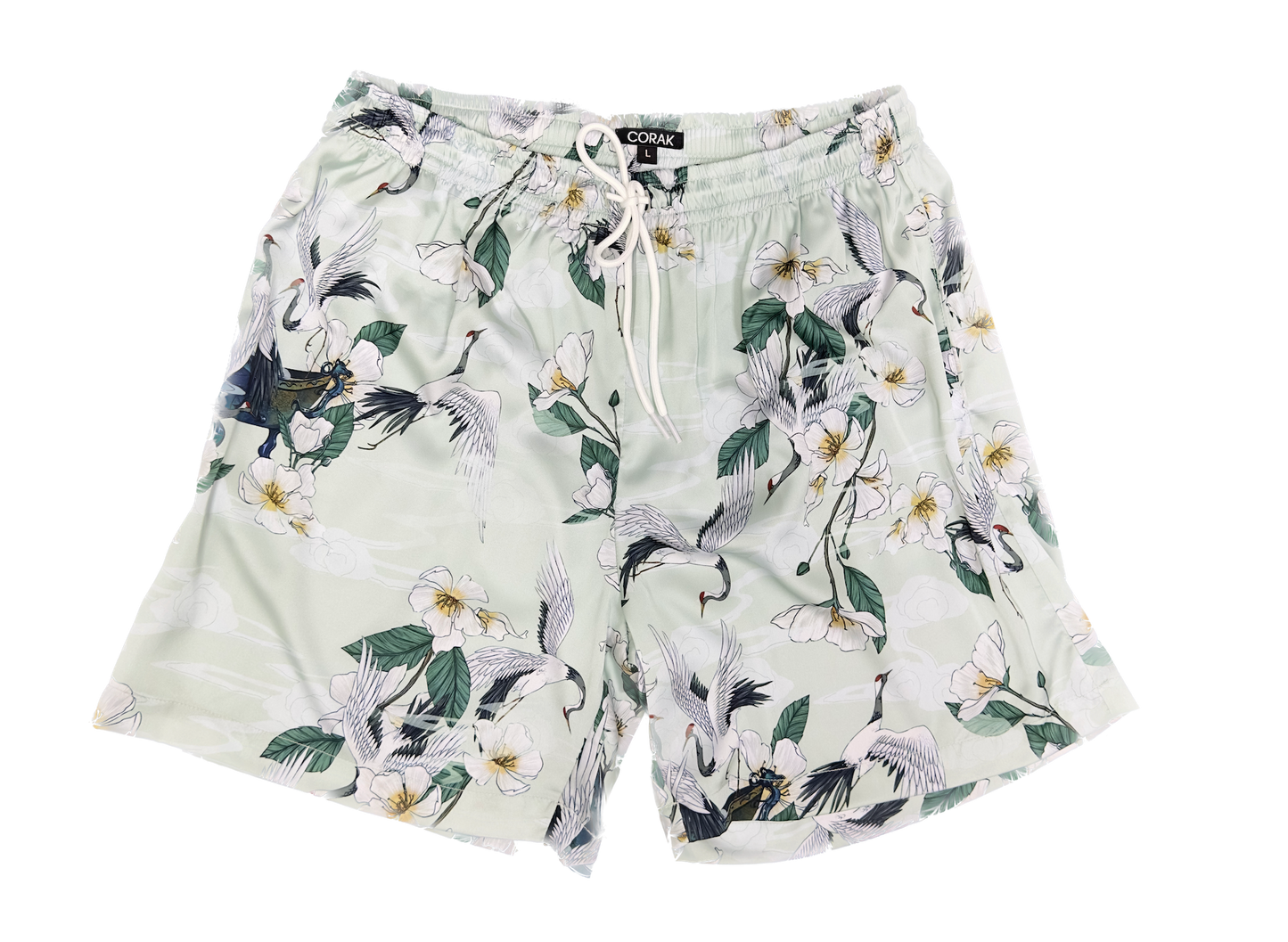 Crane & Flowers Shorts