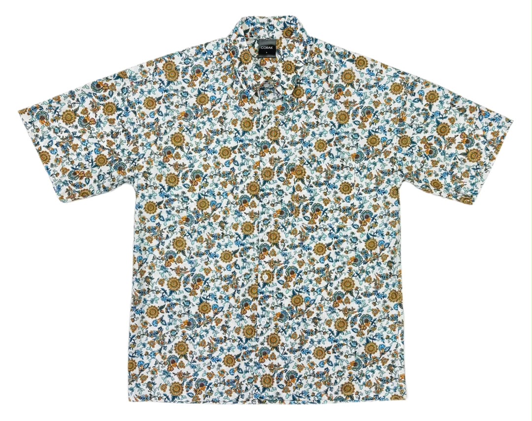 Orange Floral Shirt / Shorts