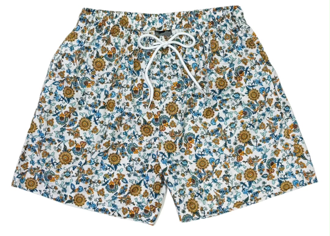 Orange Floral Shirt / Shorts
