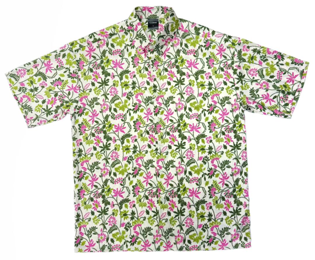 Pink Flower Batik Shirt