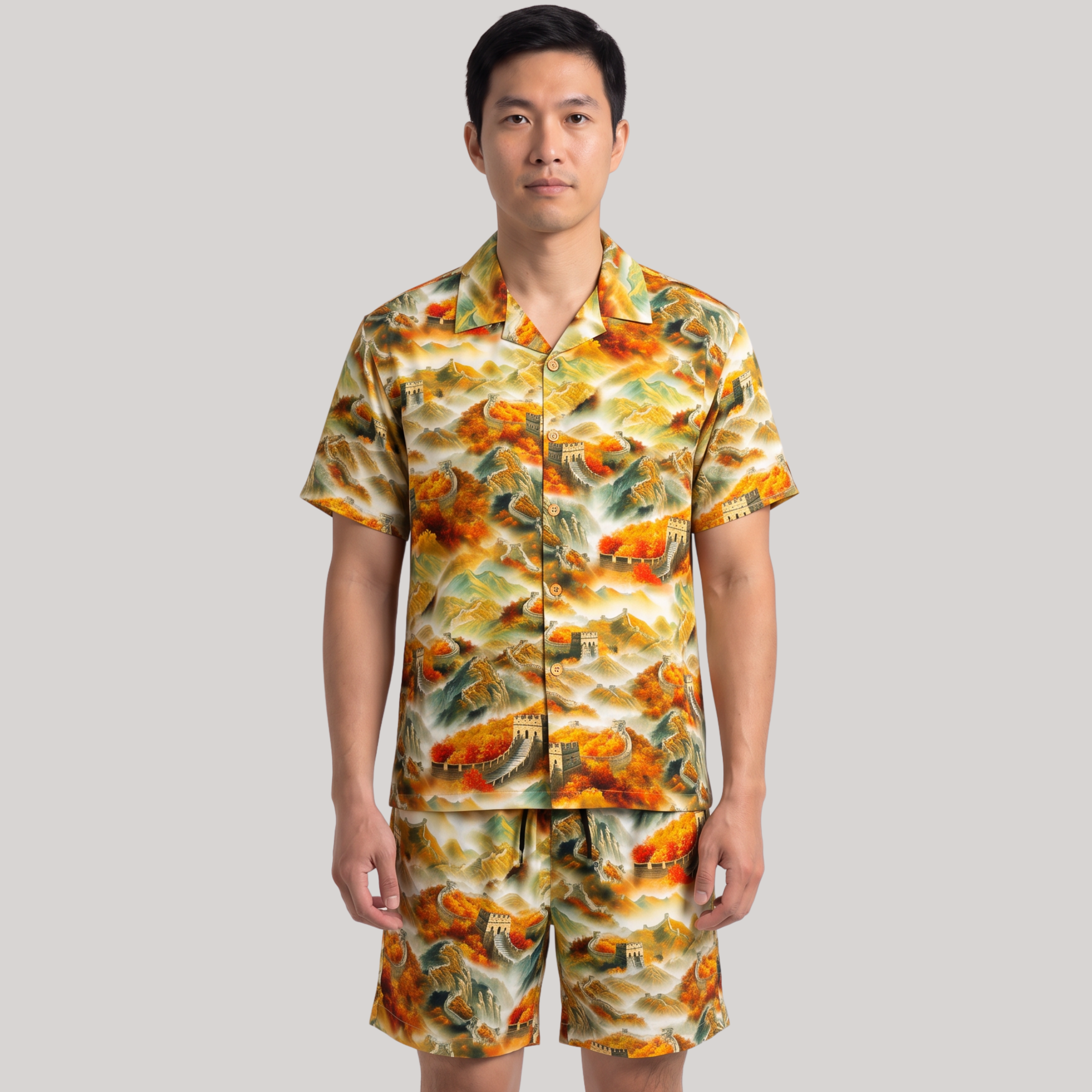 Chinese - Great Wall China Hawaiian Shirt / Shorts