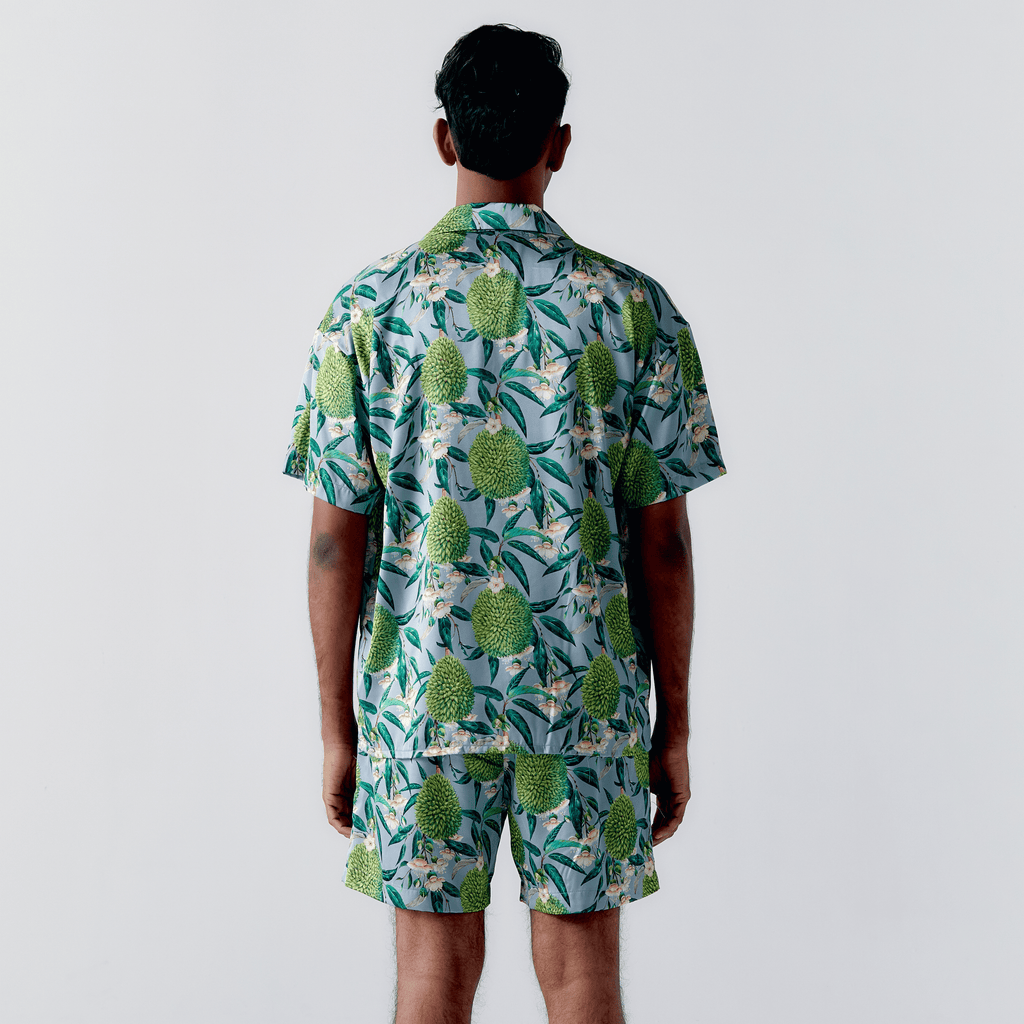 M'Sia Durian Grey Hawaiian Shirt / Shorts