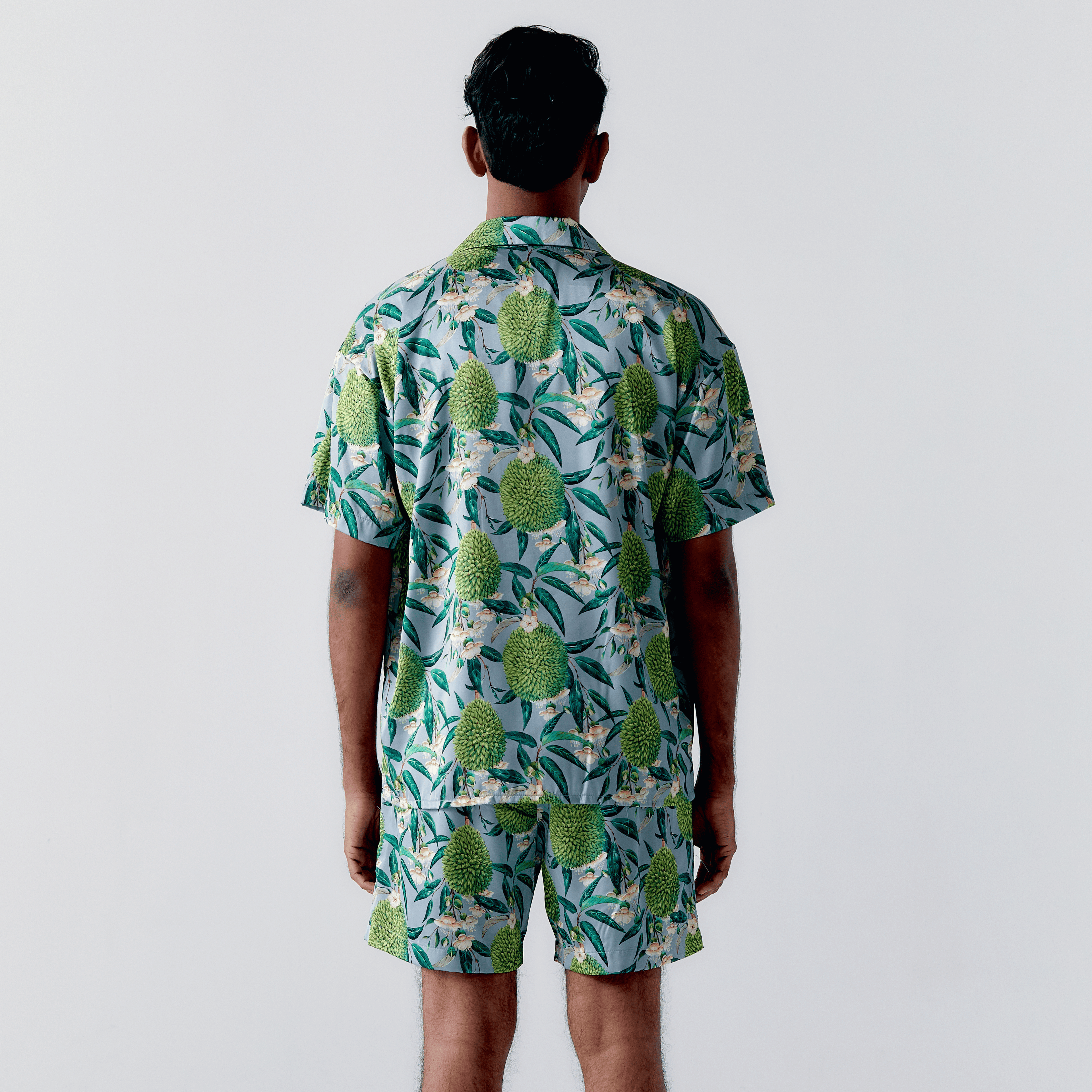 M'Sia Durian Grey Hawaiian Shirt / Shorts