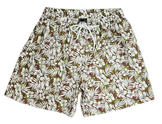 White Hibiscus Shorts