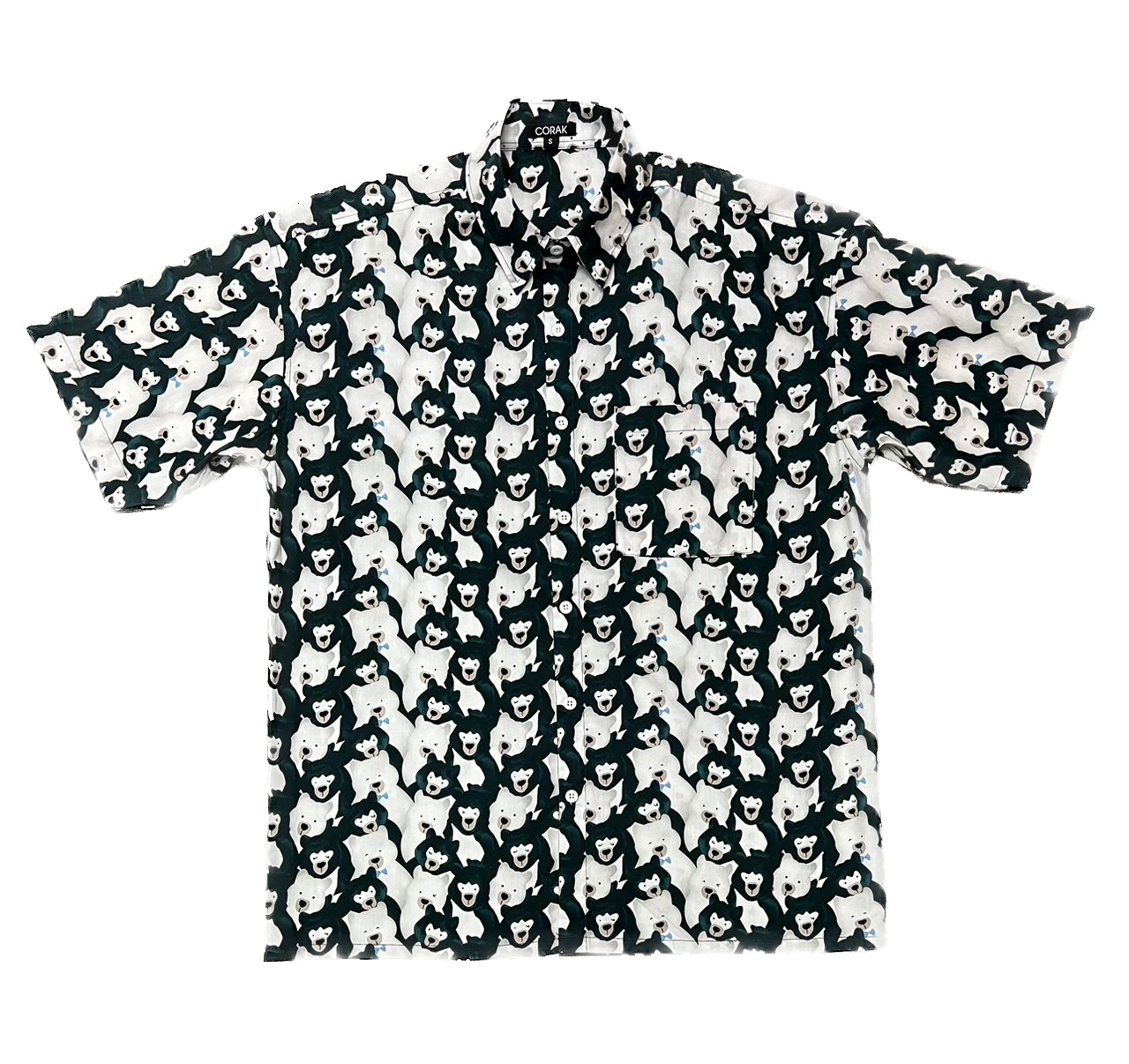 Green & White Bear Shirt – Corak Clothing