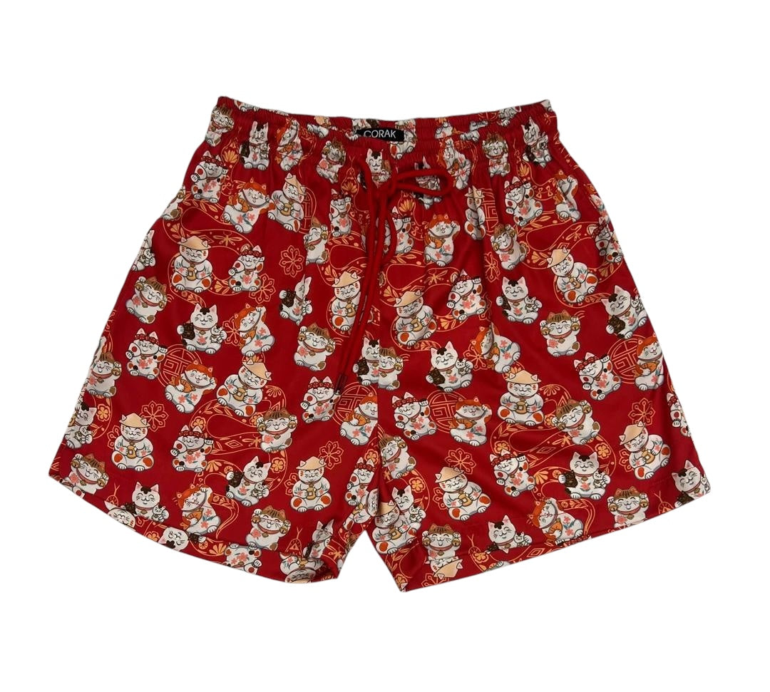 Snake X Lucky Cat Shorts