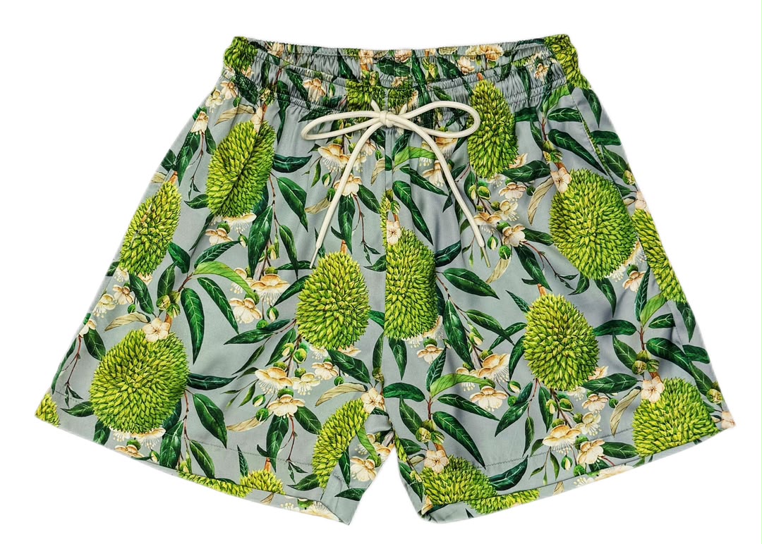 M'Sia Durian Grey Hawaiian Shirt / Shorts