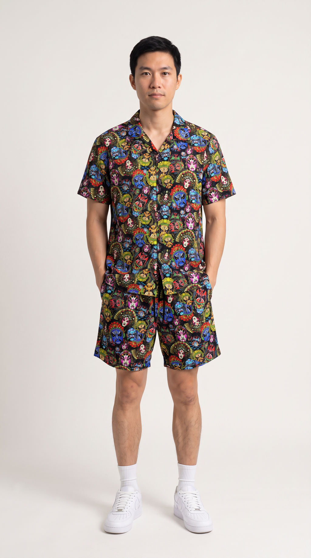Chinese Opera Masks Hawaiian Shirt/ Shorts