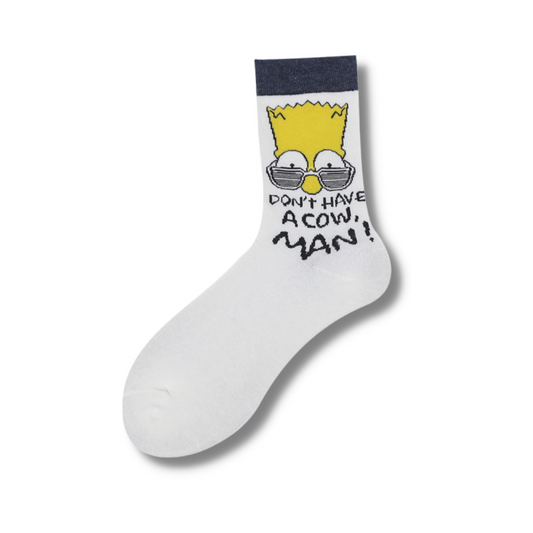 Simpson White Sock