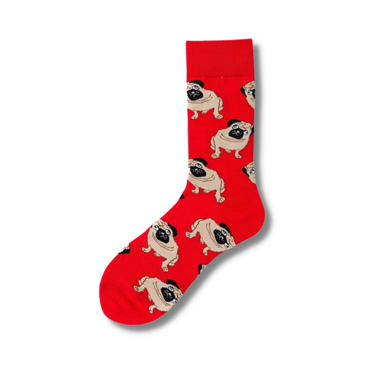 Pug Red Sock