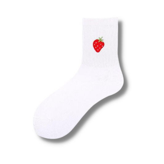 Strawberry White Sock