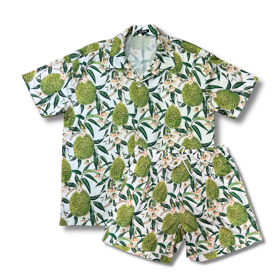 Durian Satin Hawaiian Set